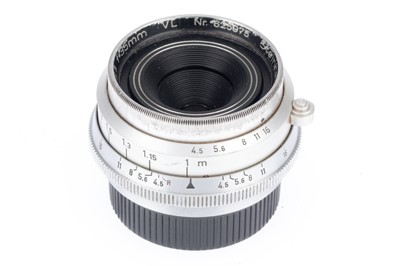 Lot 280 - A Steinheil Munchen Orthostigmat VL f/4.5 35mm Lens