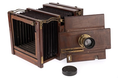 Lot 313 - A Meagher Stereo Full Plate Tailboard Camera