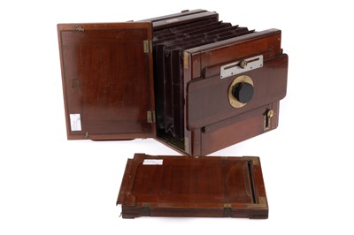 Lot 198 - A Single Lens Transitional Wet Full Plate Stereo Tailboard Camera