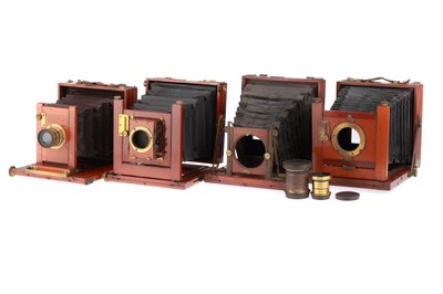 Lot 316 - Collection of 4 Victorian Half Plate Field Cameras