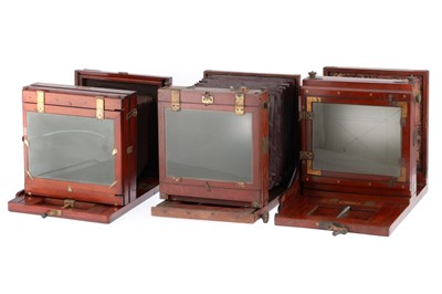 Lot 438 - A Collection of 3 Victorian Tailboard Cameras