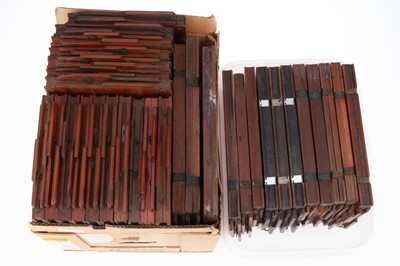 Lot 208 - A Large Selection of Mahogany Film Plate Holders