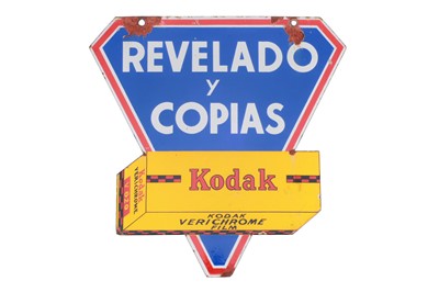 Lot 390 - A Kodak Verichrom Advertising Enamel Sign