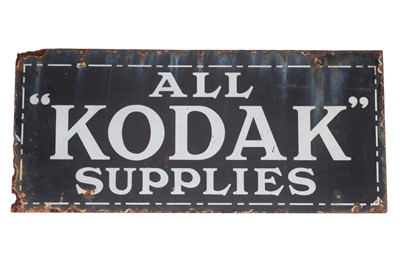 Lot 391 - An "All Kodak Supplies" Advertising Sign