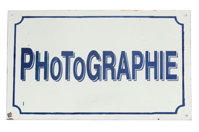 Lot 392 - A French 'Photographie' Camera Advertising Sign