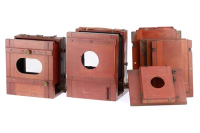 Lot 443 - A Pair of Mahogany Tailboard Cameras