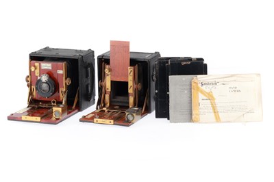 Lot 228 - A Pair of Sanderson Hand and Stand Quarter Plate Cameras