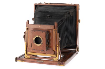 Lot 459 - A Mahogany Full Plate Studio Camera "The National Camera"