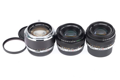 Lot 345 - A Group of Olympus OM Lenses