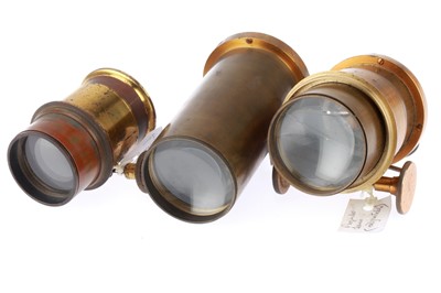 Lot 961 - 3 Bras Bound Magic Lantern Lenses