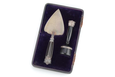 Lot 147 - Silver Presentation Trowel & Mallet