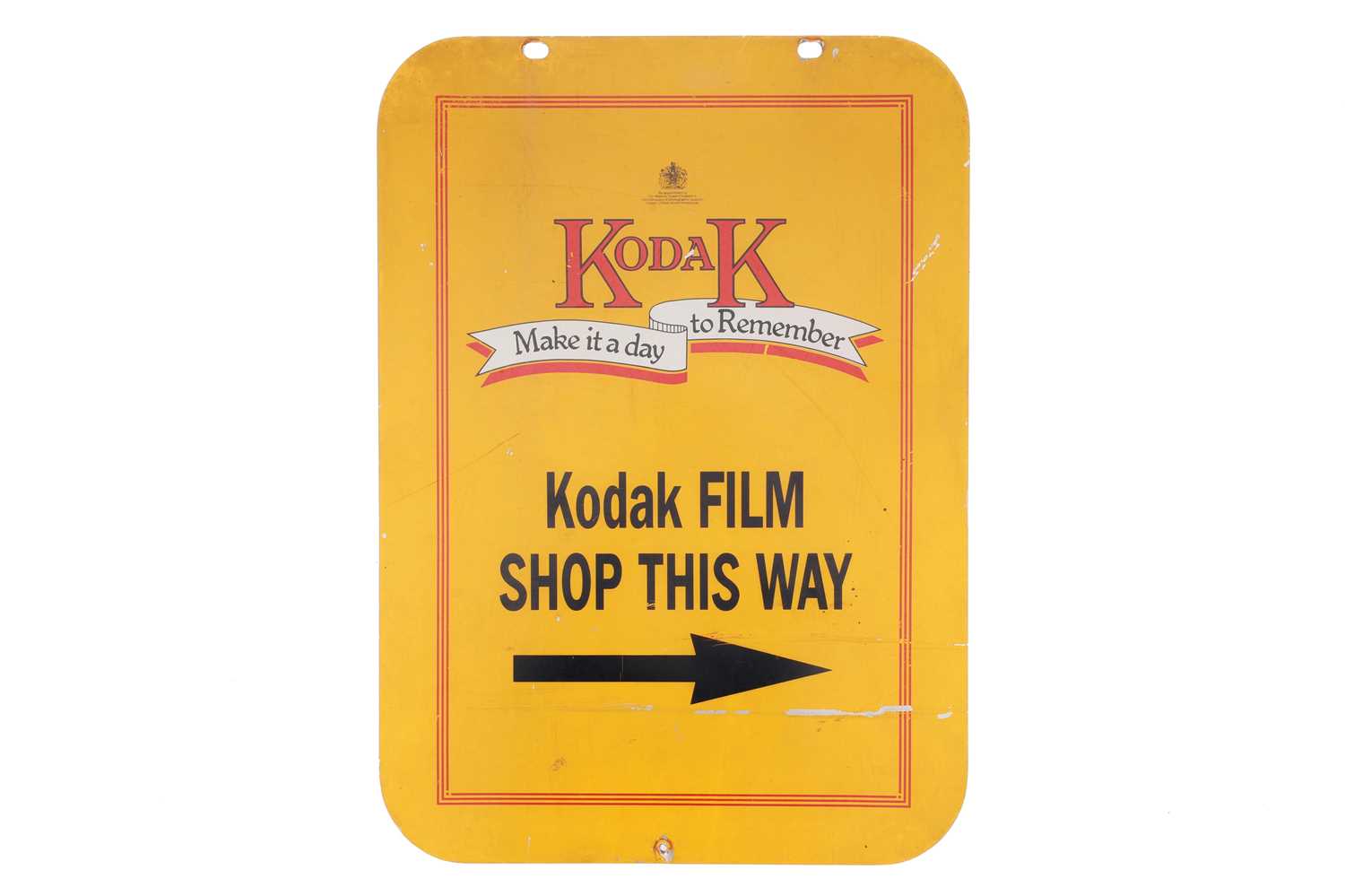 Lot 561 - A Double Sided "Kodak Film Shop This Way" Advertising Sign