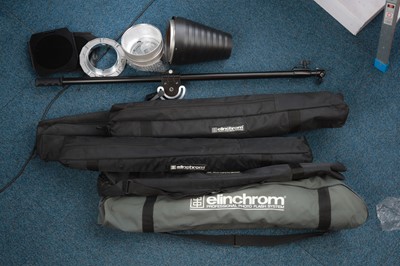 Lot 725 - A Selection of Elinchrom Studio Stands & Modifiers