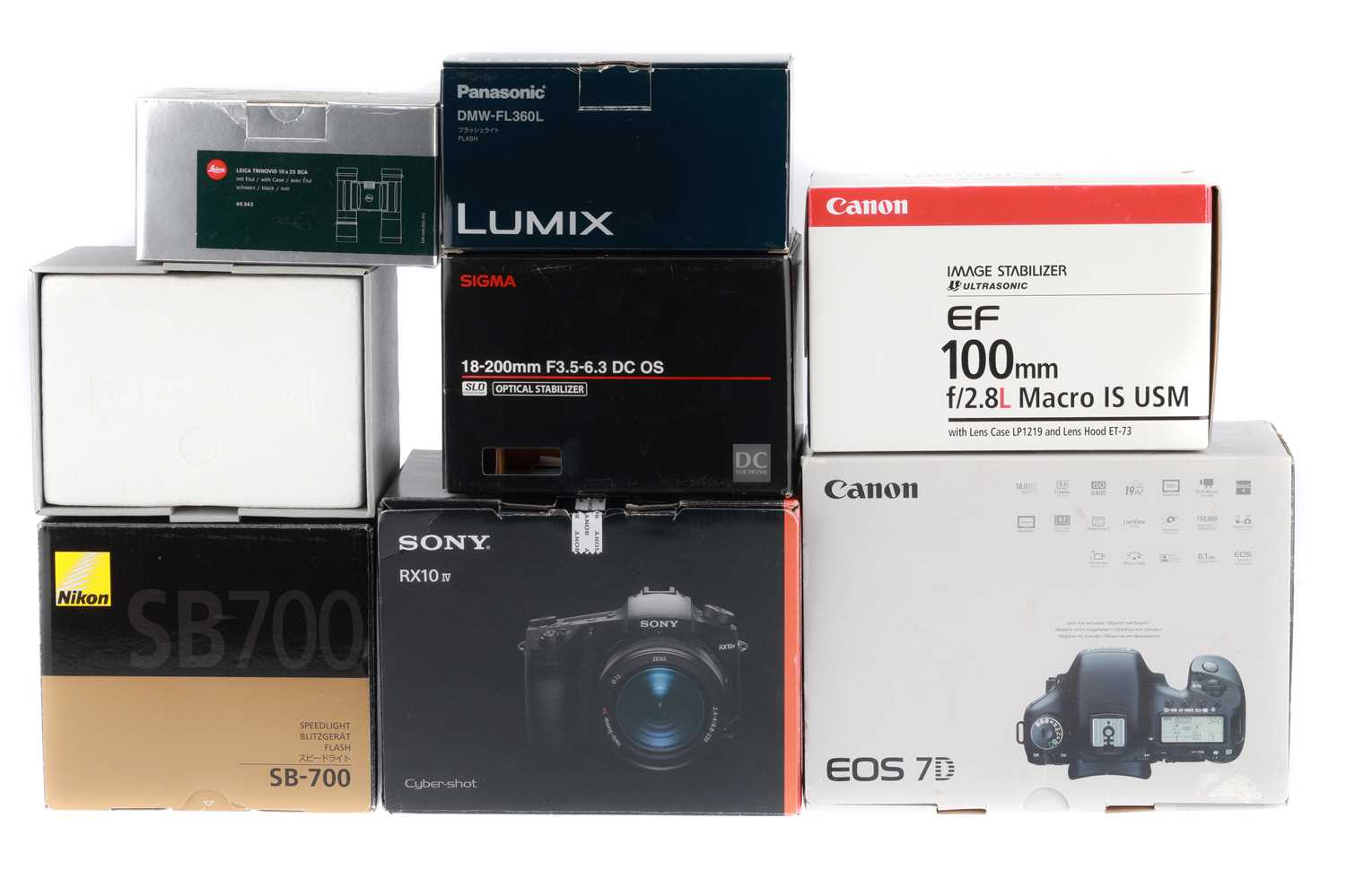 Lot 350 - A Selection of Empty Camera Related