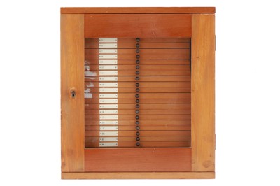 Lot 838 - Large Wooden Microscope Slide Cabinet
