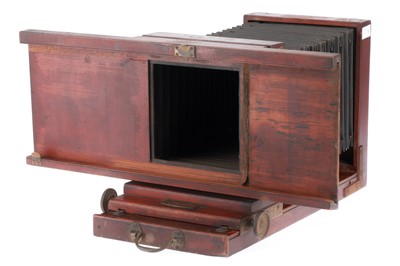 Lot 452 - An Unsigned Mahohany and Brass Camera Body