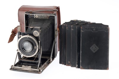 Lot 323 - A Kamera Werkstatten Etui 6.5x9 Folding Camera