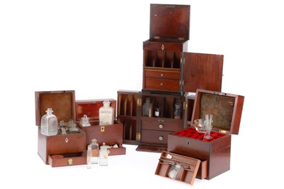 Lot 788 - Collection of Incomplete Apothecary/Medicine Chests