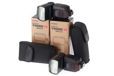 Lot 739 - Three Yongnuo Speedlite YN560 IV Flashguns