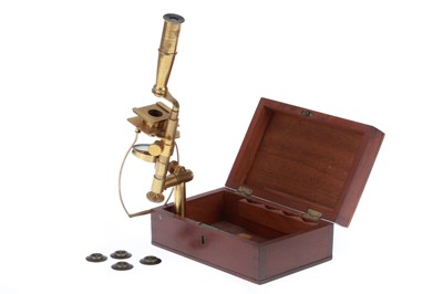 Lot 239 - A Rare Example of Cornelius Varleys First Stirrup-Lever Microscope