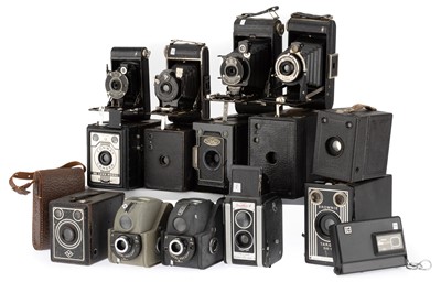 Lot 329 - A Selection of Box and Folding Cameras