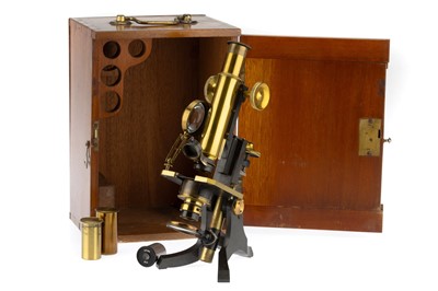 Lot 822 - Victorian Brass Microscope