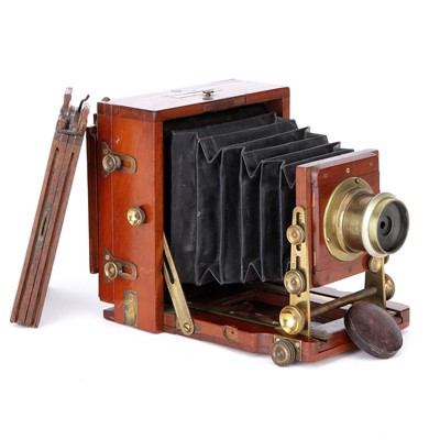 Lot 227 - A J. Lancaster & Son Instantograph Quarter Plate Mahogany Field Camera