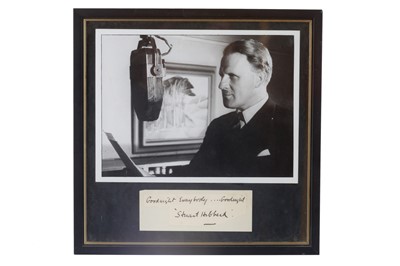 Lot 1018 - An Autograph and Photograph of Stuart Hibberd MBE, Radio Personality