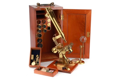 Lot 237 - A Large & Well Equipped Victorian Binocular Microscope