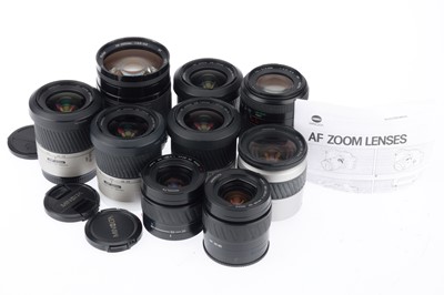 Lot 216 - A Selection of A-Mount Lenses