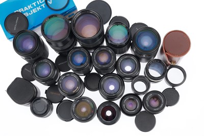 Lot 232 - A Selection of M42 and Praktica Mount Lenses
