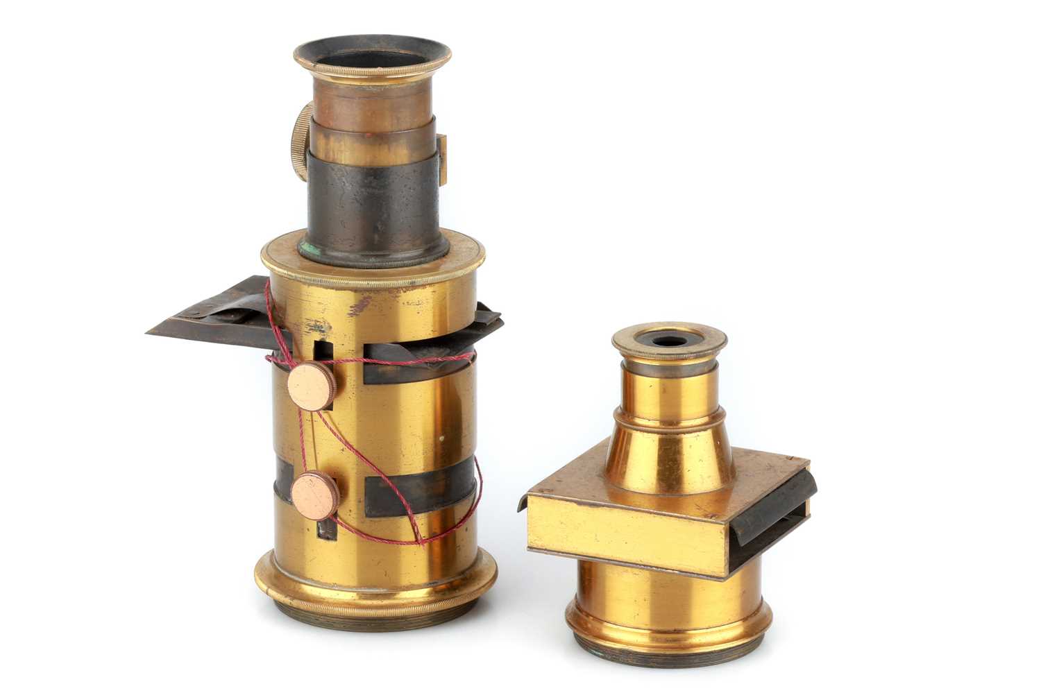 Lot 112 - 2 Magic Lantern Microscope Attachments,