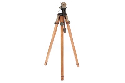 Lot 319 - A Robust Wooden Cine Tripod