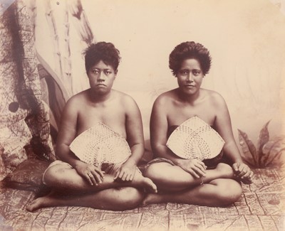 Lot 30 - Clbumen Print, Samoan Women, c1880