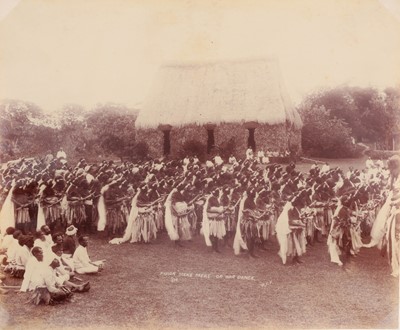 Lot 16 - Albumen Print, W.C.F Fijian "Meke Meke" or War Dance