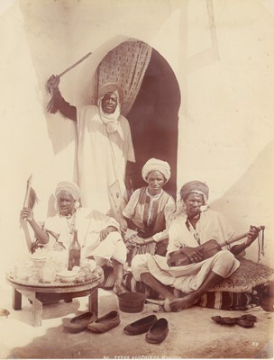 Lot 18 - Albumen Print, Algerian Musicians