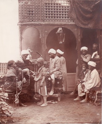 Lot 32 - Albumen Print, male native group, Egypt