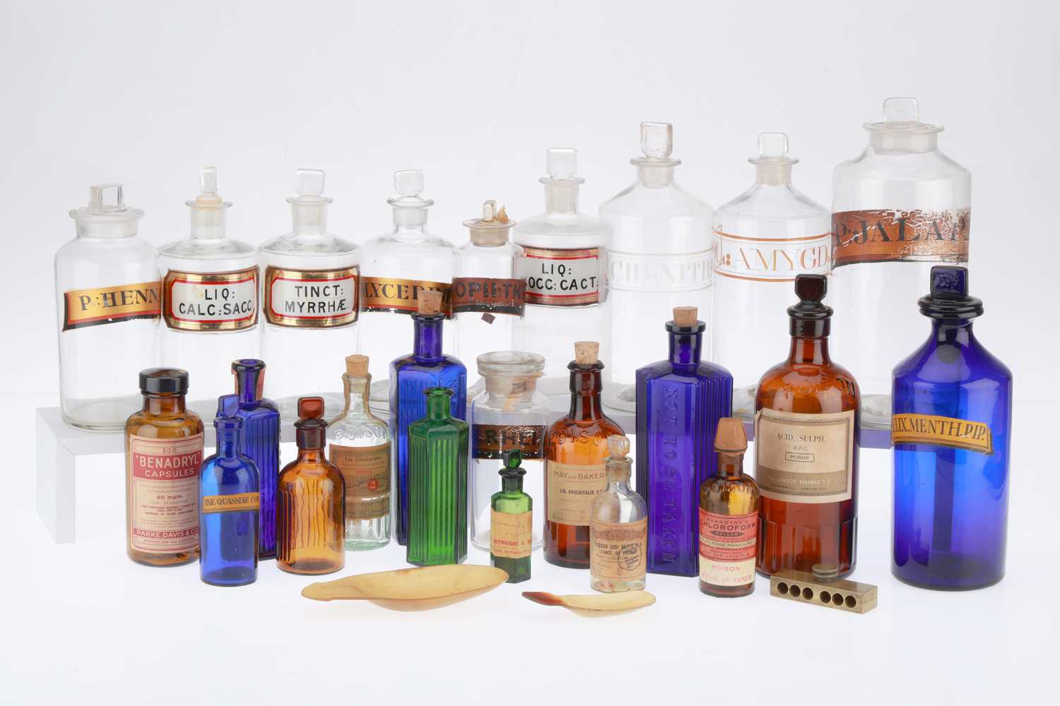 Lot 408 - Collection of 24 Chemist Bottles