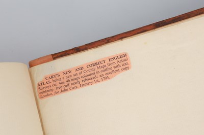 Lot 477 - John Cary, Cary's New and Correct English Atlas, 1793