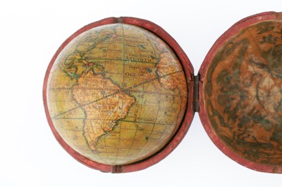 Lot 314 - 3-inch Pocket Globe In Fish Skin Case, R. B. Bate, 1818