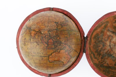 Lot 314 - 3-inch Pocket Globe In Fish Skin Case, R. B. Bate, 1818