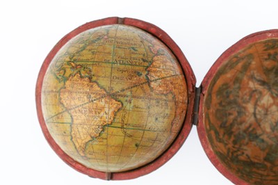 Lot 314 - 3-inch Pocket Globe In Fish Skin Case, R. B. Bate, 1818