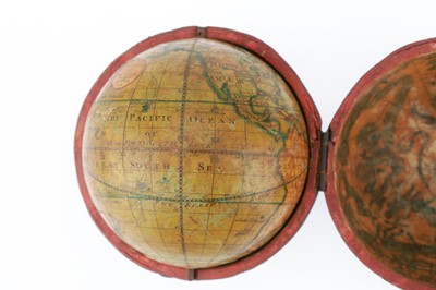 Lot 314 - 3-inch Pocket Globe In Fish Skin Case, R. B. Bate, 1818