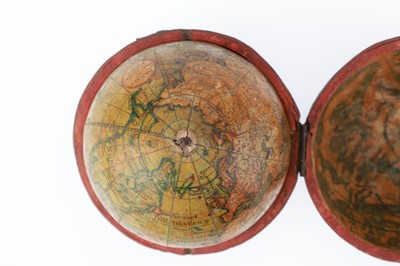 Lot 314 - 3-inch Pocket Globe In Fish Skin Case, R. B. Bate, 1818