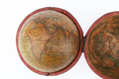 Lot 314 - 3-inch Pocket Globe In Fish Skin Case, R. B. Bate, 1818