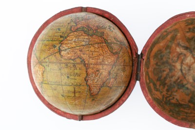Lot 314 - 3-inch Pocket Globe In Fish Skin Case, R. B. Bate, 1818