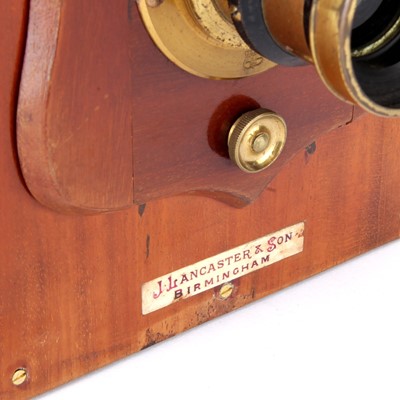 Lot 232 - A J. Lancaster & Son 'The Ladies' Quarter Plate Mahogany Tailbaord Camera