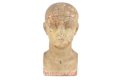 Lot 221 - Plaster Phrenology Bust, J. DeVille