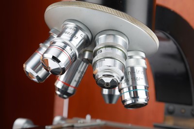 Lot 447 - Reichert Trinocular Microscope
