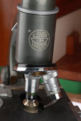 Lot 437 - 2 Large Binocular Microscope, Baker